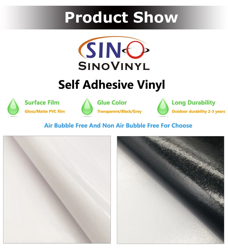 SINOVINYL Air Free Printable Vinyl Eco Solvent Sticker Film For Banner Digital Printing