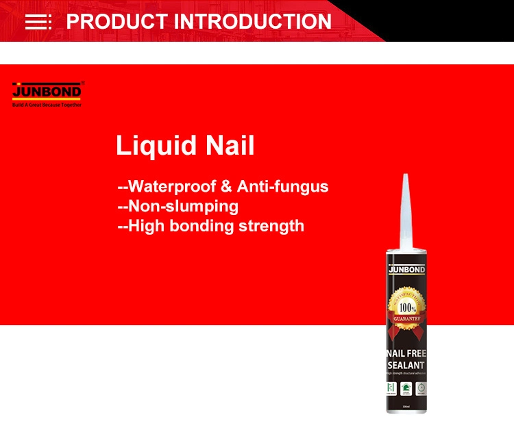 OEM Packaging Fast Curing Bonding Strong No More Nail for All Materials