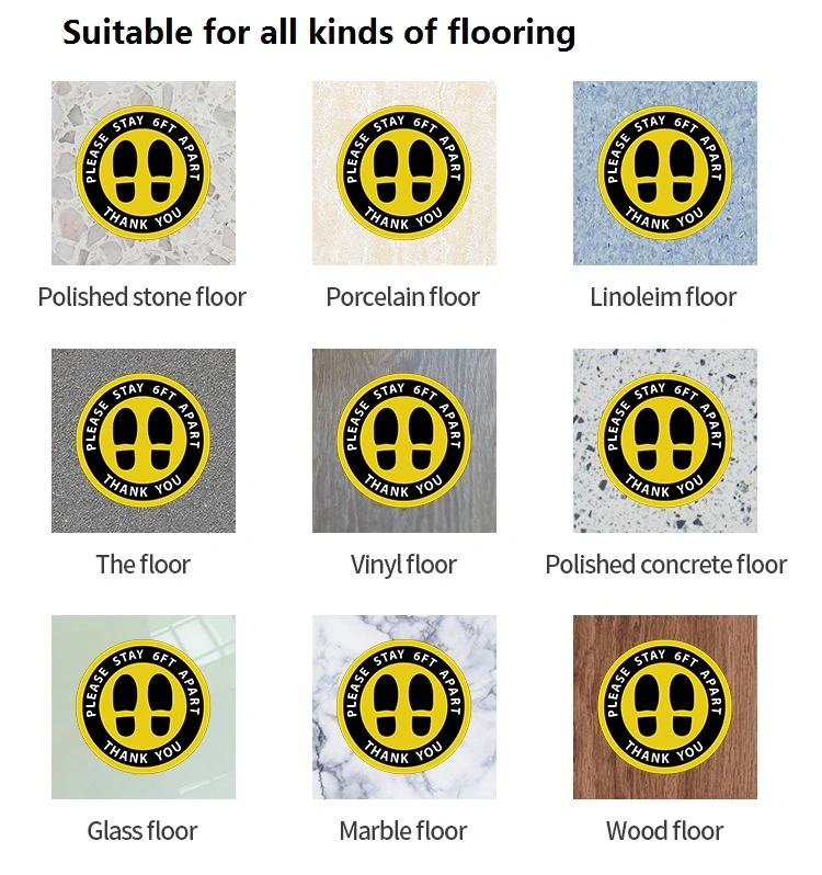 Floor Sticker Sign Please Keep 6 Feet Distance Floor Sticker Social Distancing Floor Sign